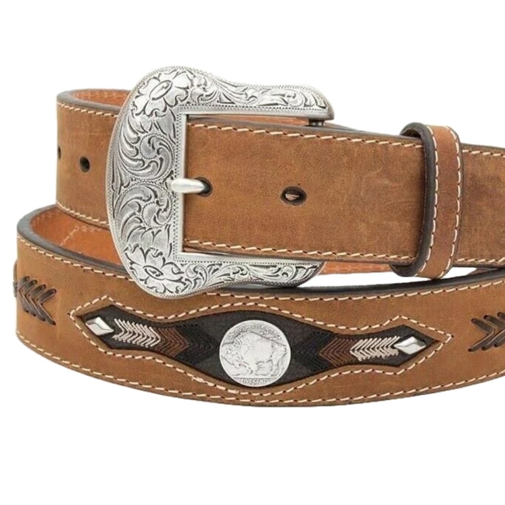 Nocona Genuine Leather Belt in Rich Brown